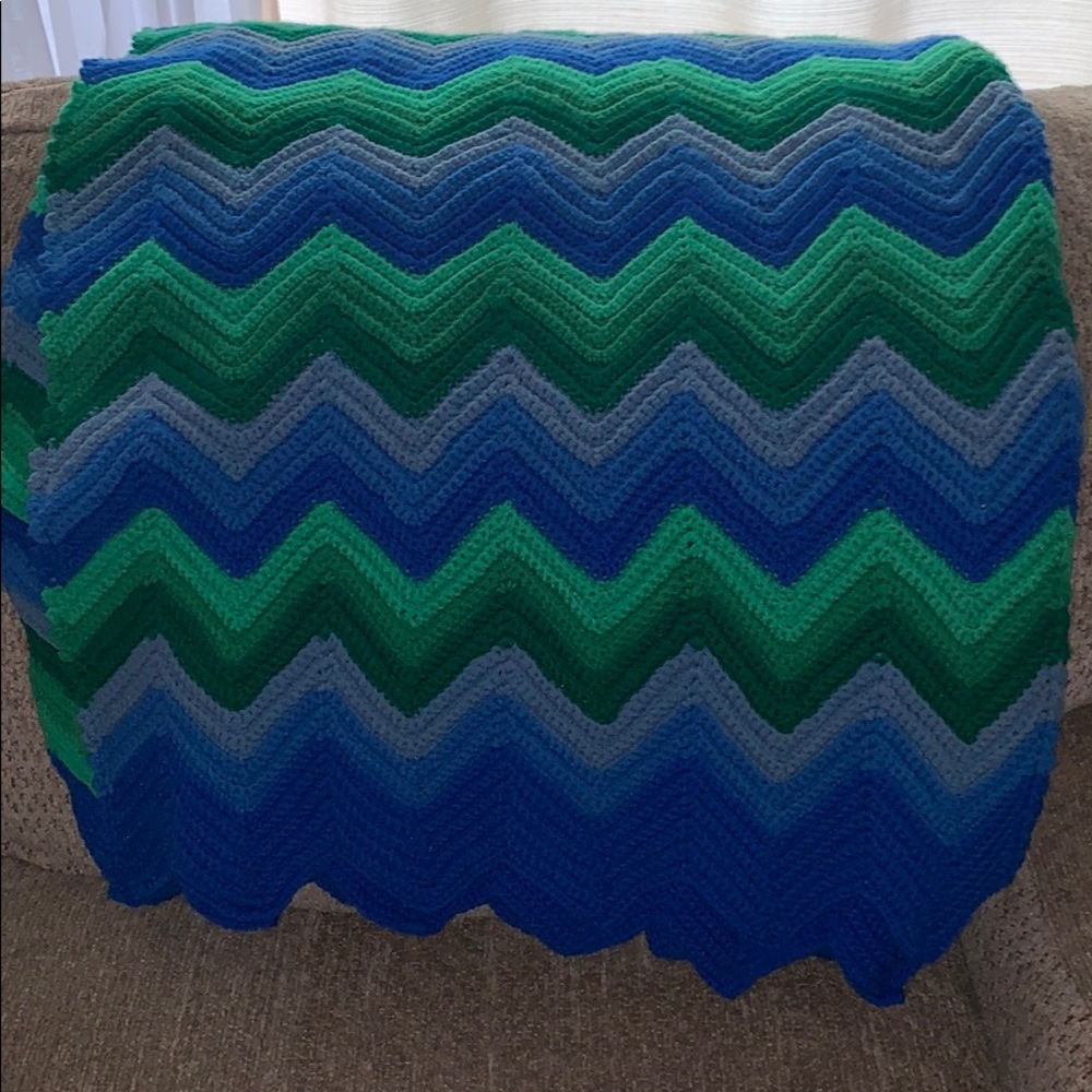 Vintage Handmade Crochet Afgan Blanket